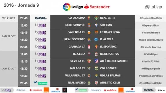 Osasuna vs. Betis: horario y televisión. Jornada 9 de la Liga Santander en directo online