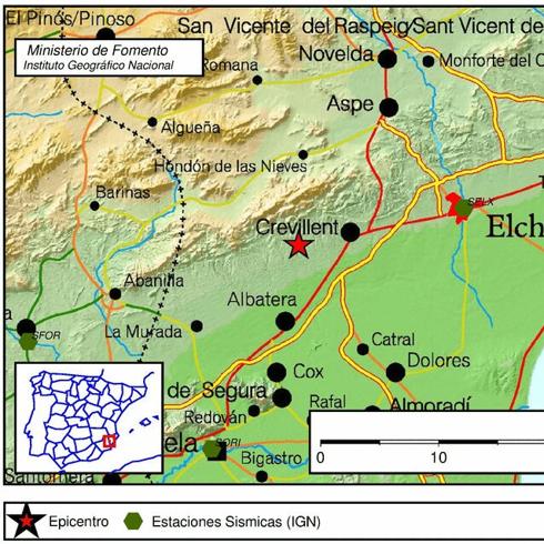 Un terremoto de 3 grados con epicentro en Hondón de las Nieves se deja sentir en el sur de la provincia de Alicante