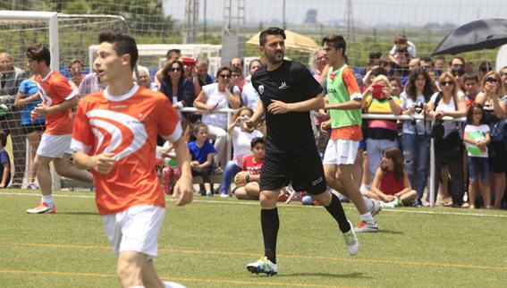 David Villa, en la escuela de fútbol que tiene en Puçol.