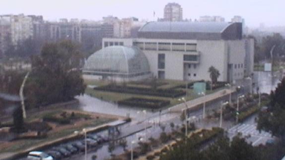 Lluvia en la ciudad de Valencia.