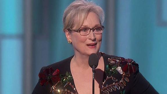 Meryl Streep en los Globos de Oro.