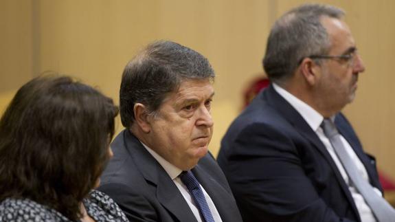 Jose Luis Olivas y Vicente Cotino, durante el juicio. 