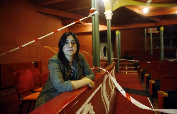 La vicepresidenta de la Diputación y portavoz de EU, Rosa Pérez.  