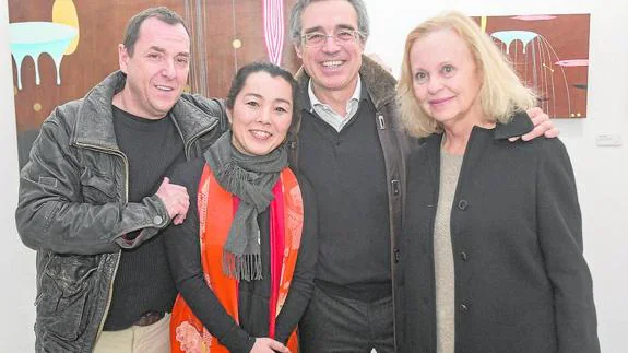 Carlos Muñiz, Fumiko, Rafael del Castillo y su mujer Dorothy.