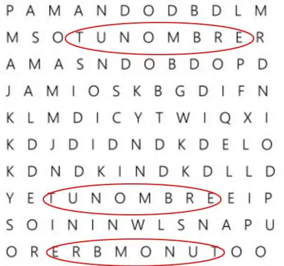 Solución | ¿Eres capaz de encontrar tu nombre en esta sopa de letras?