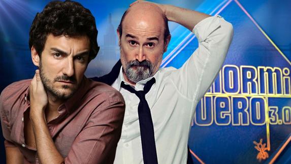 Los actores Miki Esparbé y Javier Cámara.