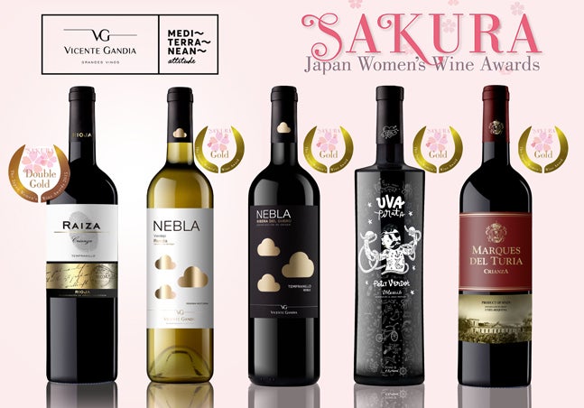 Los vinos de Vicente Gandía logran cuatro oros y un doble oro en Japón