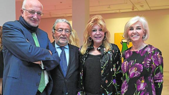 Juan Roig, Rafael Alcón, Carmen Thyssen Bornemisza y Hortensia Herrero.