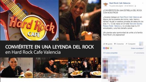 Cómo trabajar en el primer Hard Rock Café de Valencia