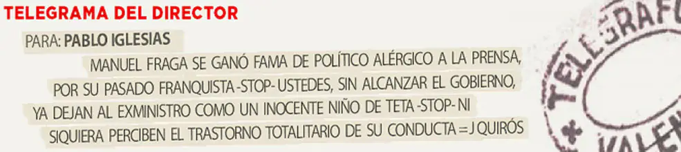 Telegrama para Pablo Iglesias