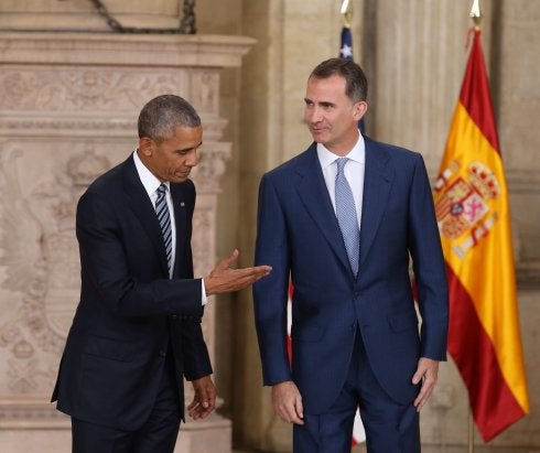 Obama y el Rey, durante la visita del presidente norteamericano a España en julio pasado. :: e. agudo