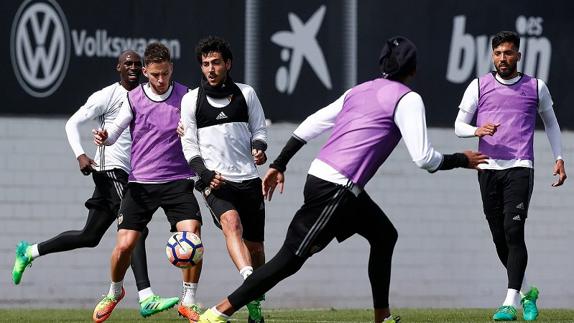 Entrenamiento del Valencia CF.