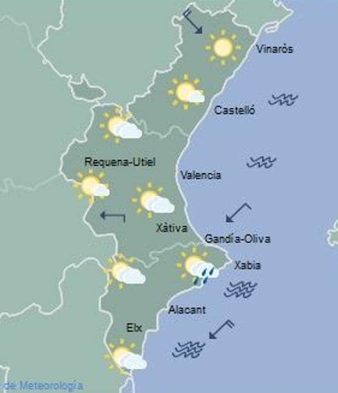 El tiempo en la Comunitat Valenciana | La temperatura se mantiene el fin de semana pero podría llover en Alicante