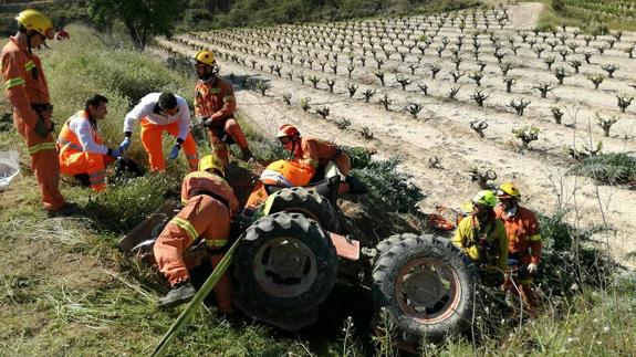 Trabajos de excarcelación en Bèlgida.