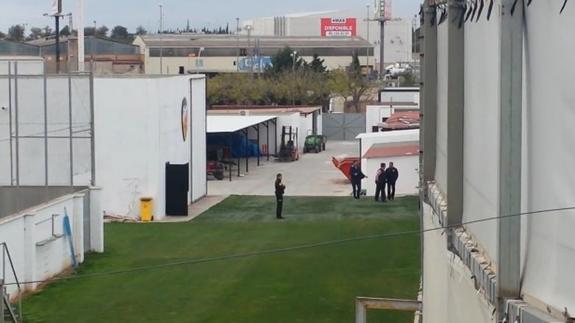 Anil Murthy y Mateu Alemany en la ciudad deportiva de Paterna.