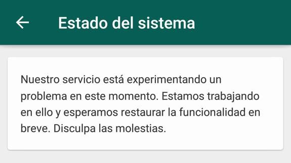 Whatsapp vuelve a estar operativo tras una caída