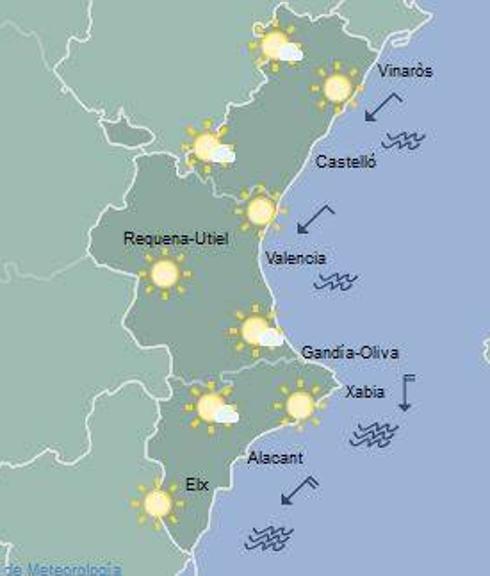 El tiempo en Valecia, Alicante y Castellón: empieza un nuevo ascenso de temperaturas