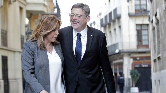 Susana Díaz y Ximo Puig, el pasado mes de febrero.