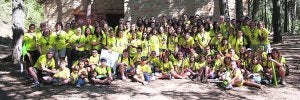 Los Juniors de Sant Pere y sus monitores durante su último día de campamento en la Sierra de Gúdar. ::
LP