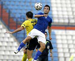 El capitán del Alicante Tito, en un partido de la temporada pasada ante el Lleida.