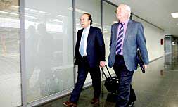 Los administradores concursales, Mariano Durán y Vicente Andreu, ayer.