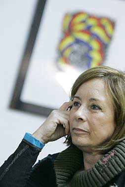 Marga Sanz, durante la entrevista.