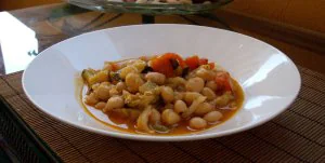 GARBANZOS CON VERDURAS