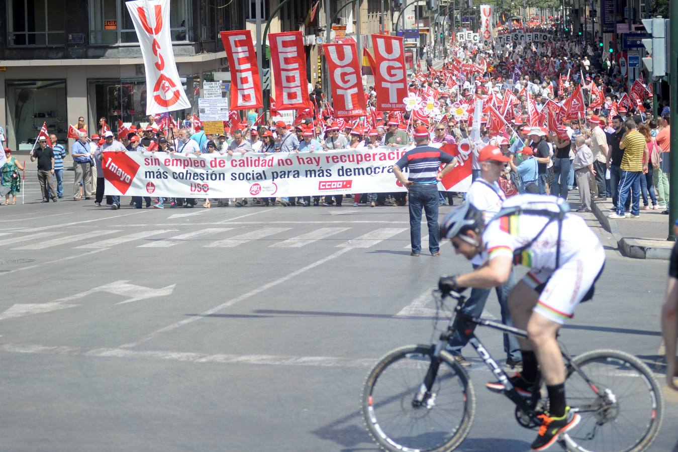 Miles de personas reivindican en Murcia «empleo de calidad»