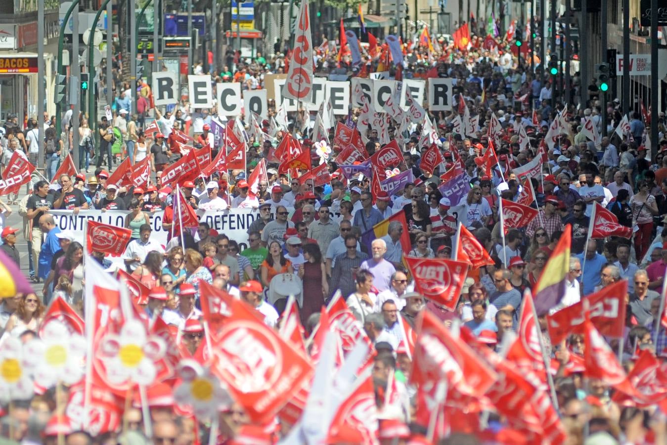 Miles de personas reivindican en Murcia «empleo de calidad»