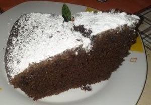 Bizcocho de chocolate y café