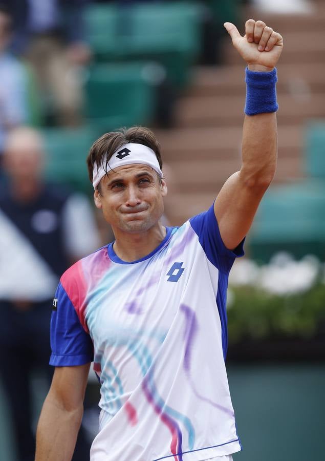 David Ferrer vence a Anderson y accede a cuartos de final en Roland Garros