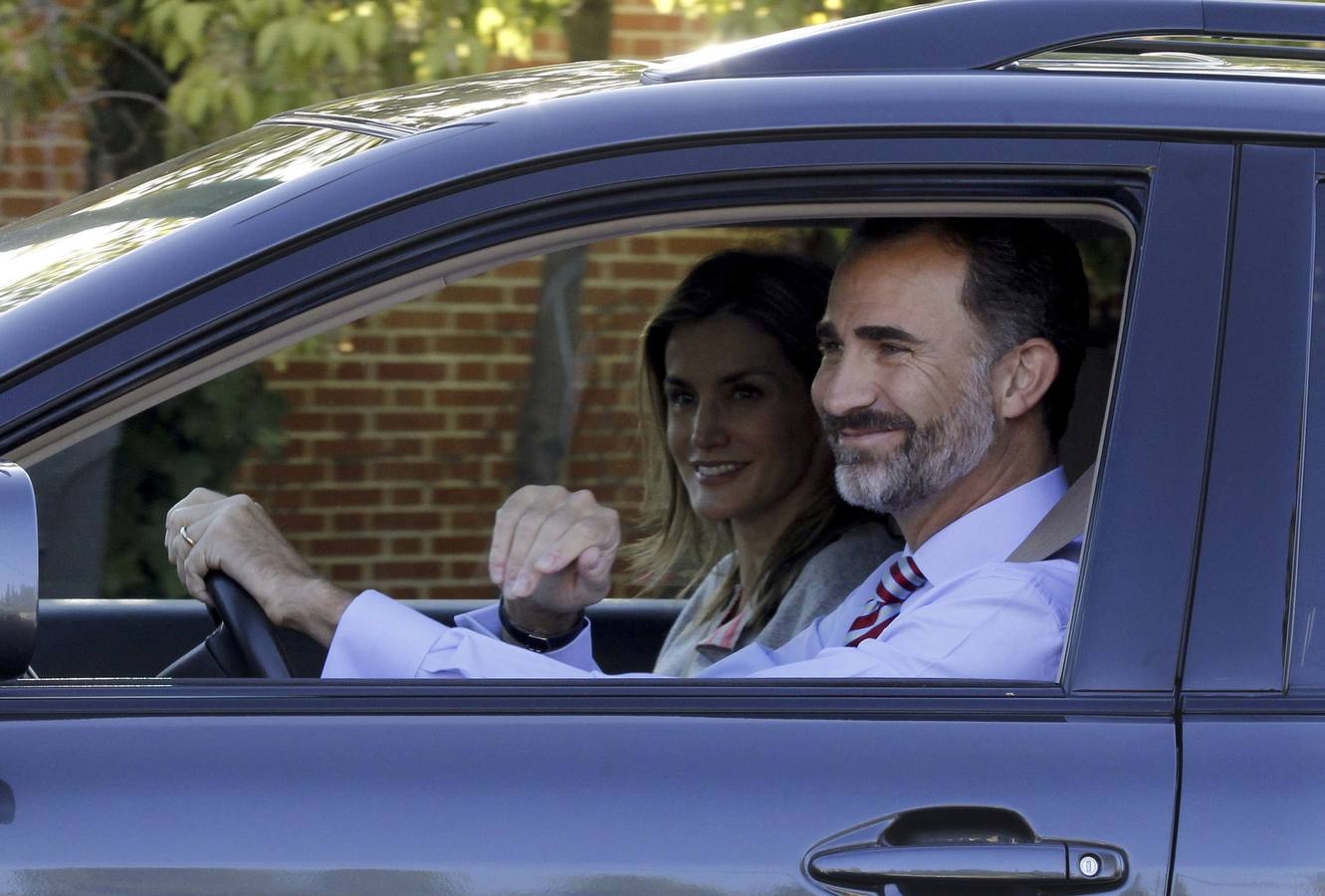 Primer día de colegio para las hijas de los Reyes