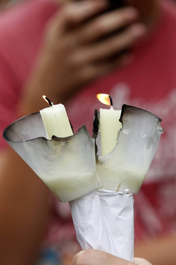 Ambiente de fiesta en el monte por la Romería