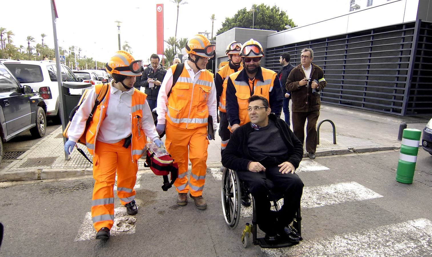 Simulacro de seguridad por accidente de tren