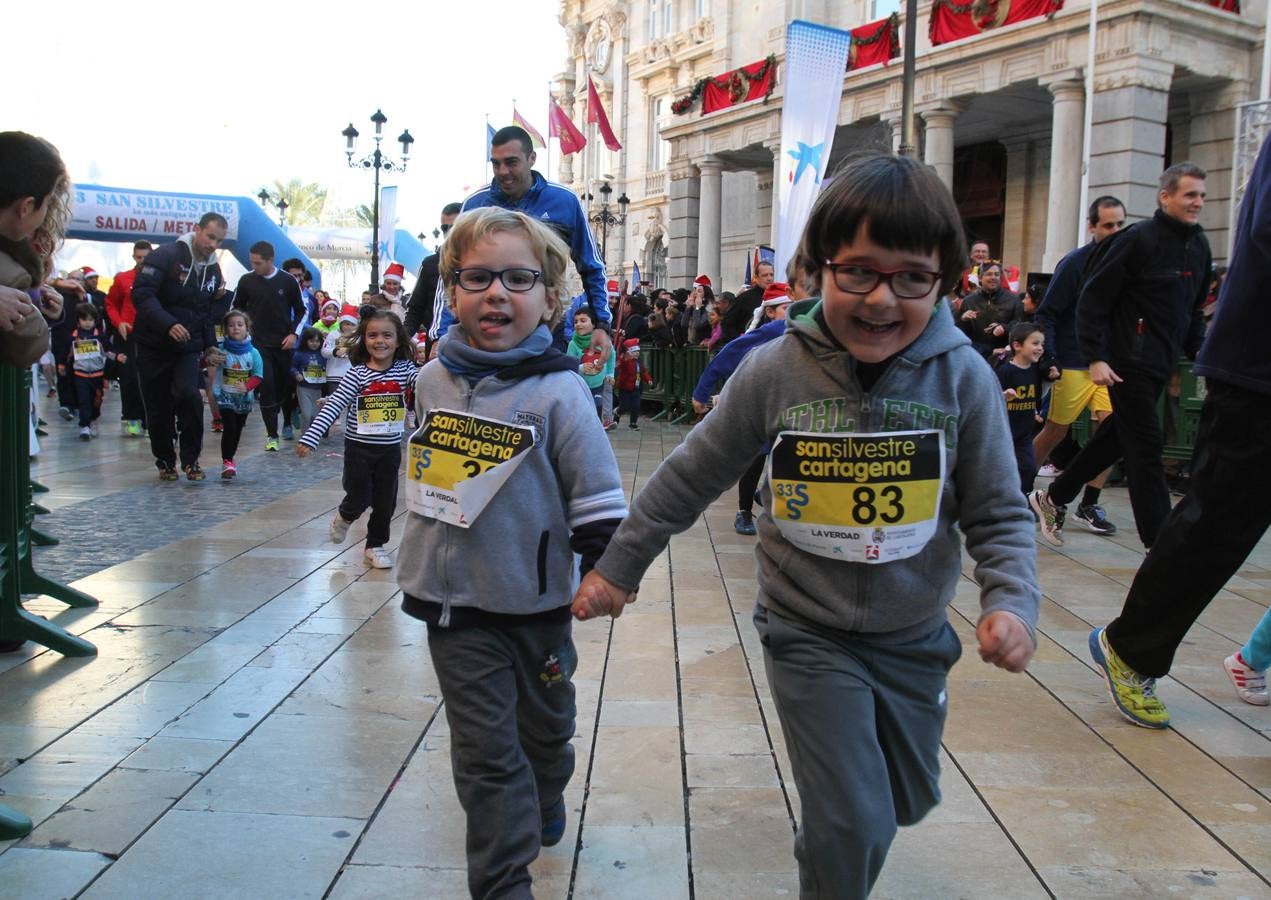 Los pequeños también disfrutan de la San Silvestre de Cartagena