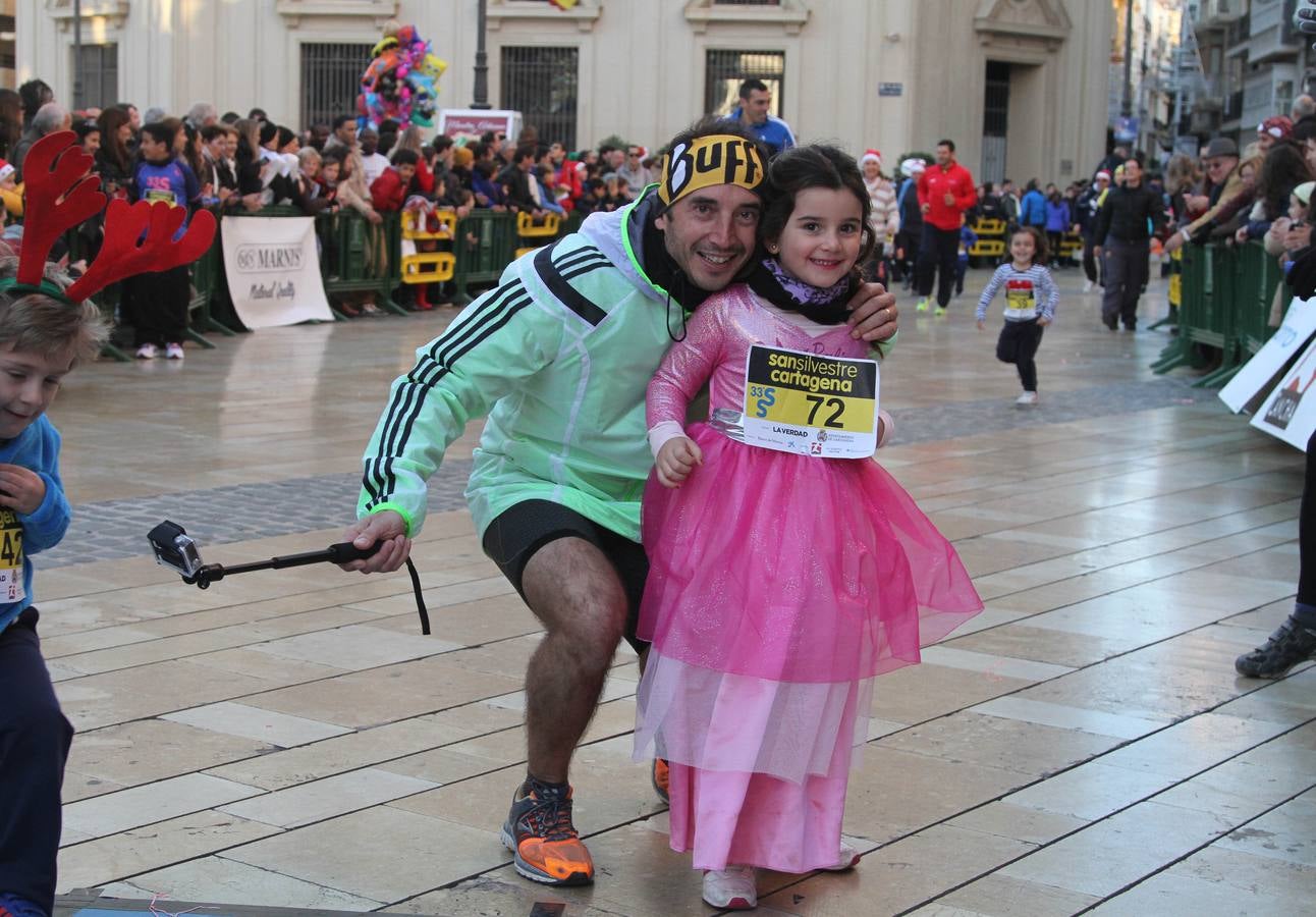 Los pequeños también disfrutan de la San Silvestre de Cartagena