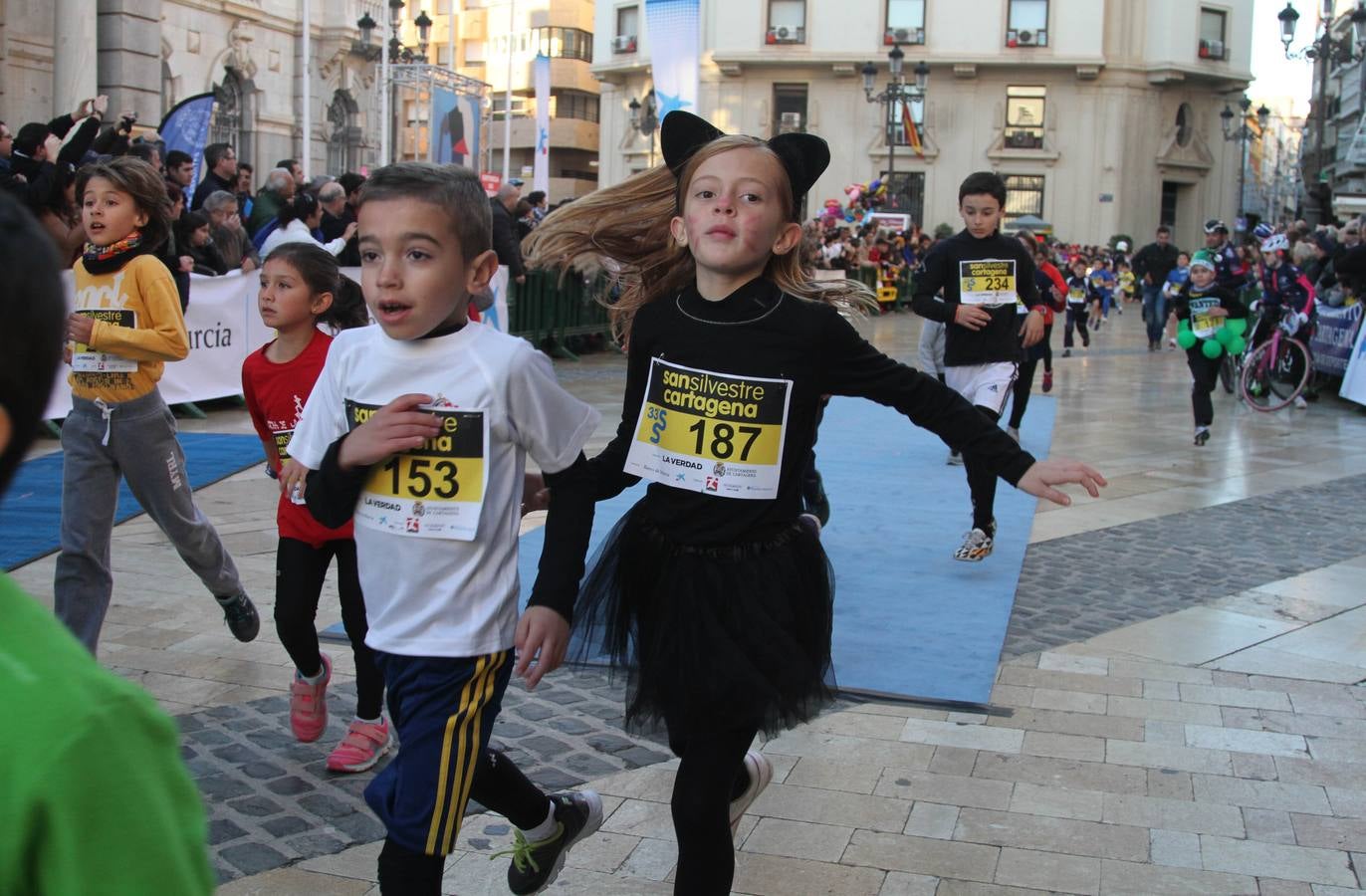 Los pequeños también disfrutan de la San Silvestre de Cartagena