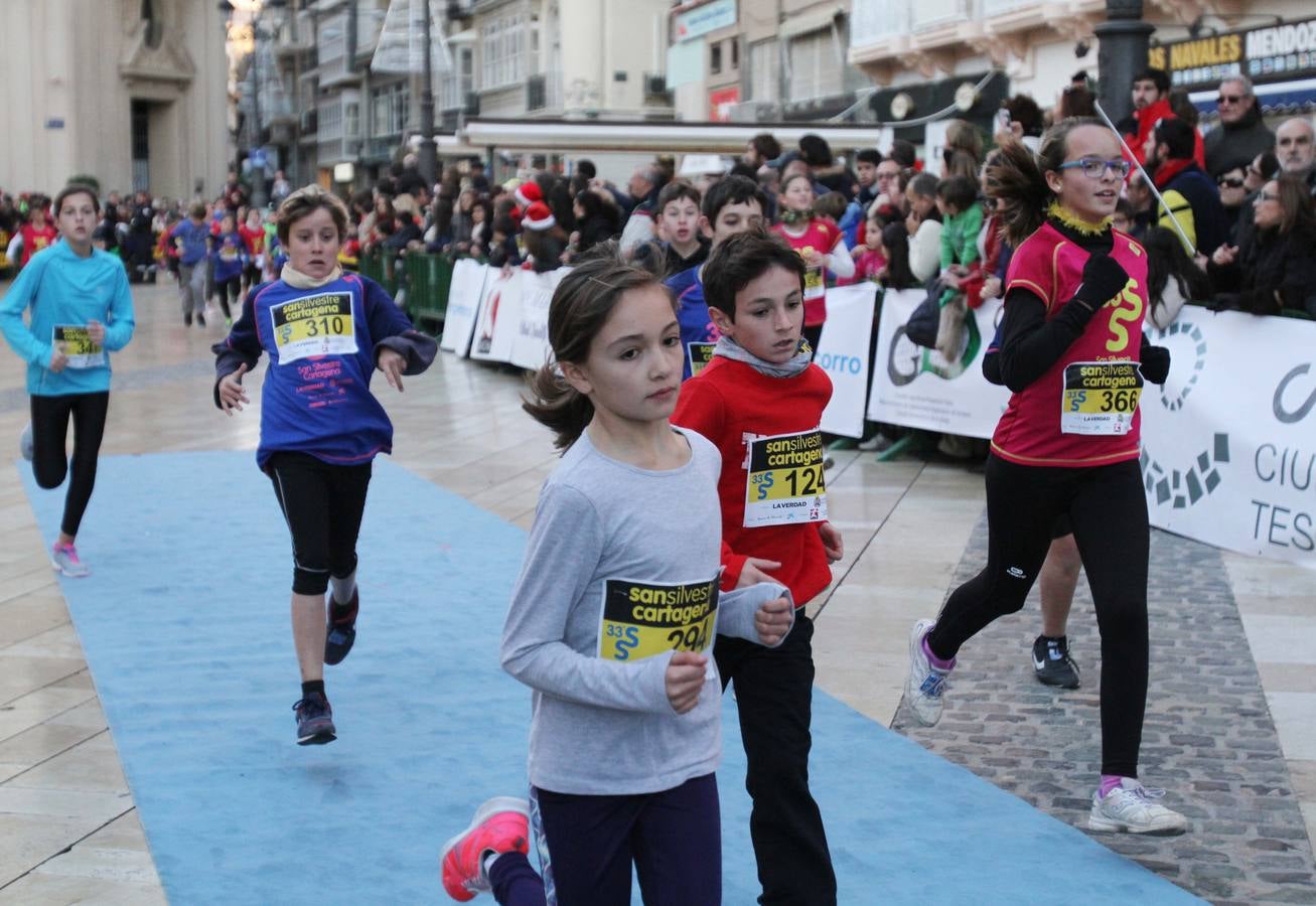 Los pequeños también disfrutan de la San Silvestre de Cartagena