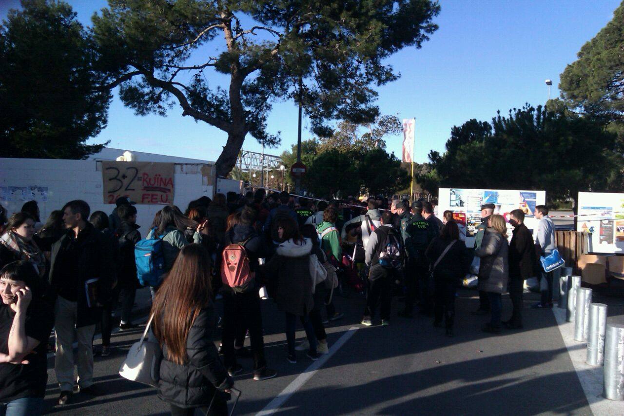 Huelga de universitarios en Alicante