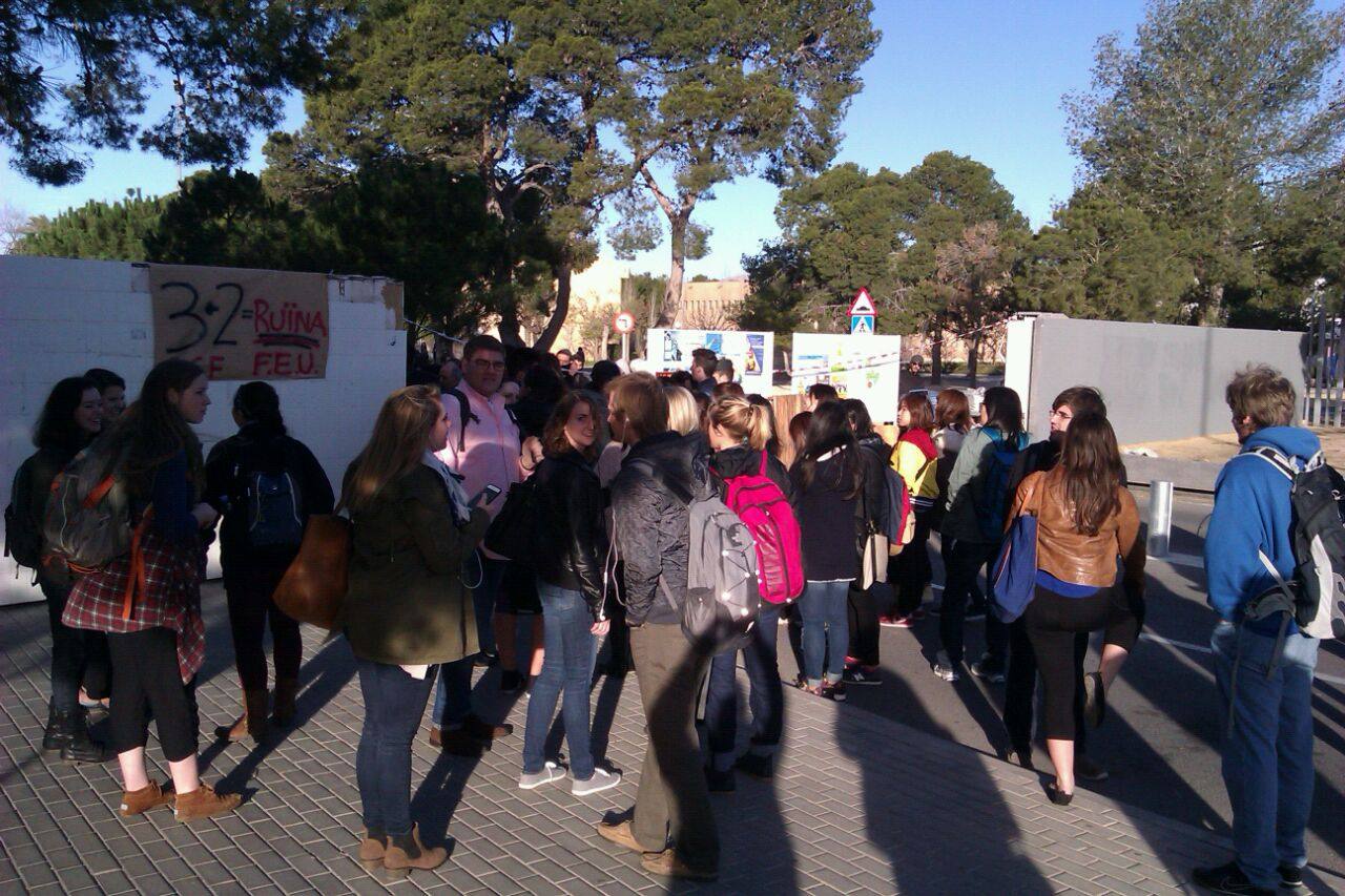 Huelga de universitarios en Alicante