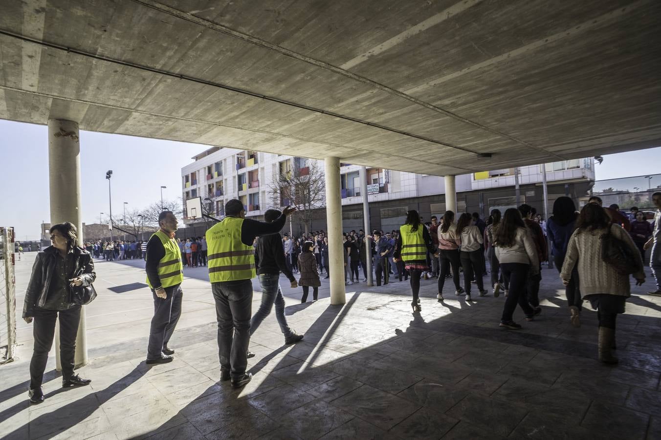 Simulacro de incendio en el instituto de Callosa