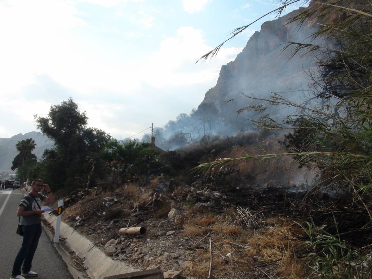 Un incendio calcina casi cuatro hectáreas de monte en Orihuela