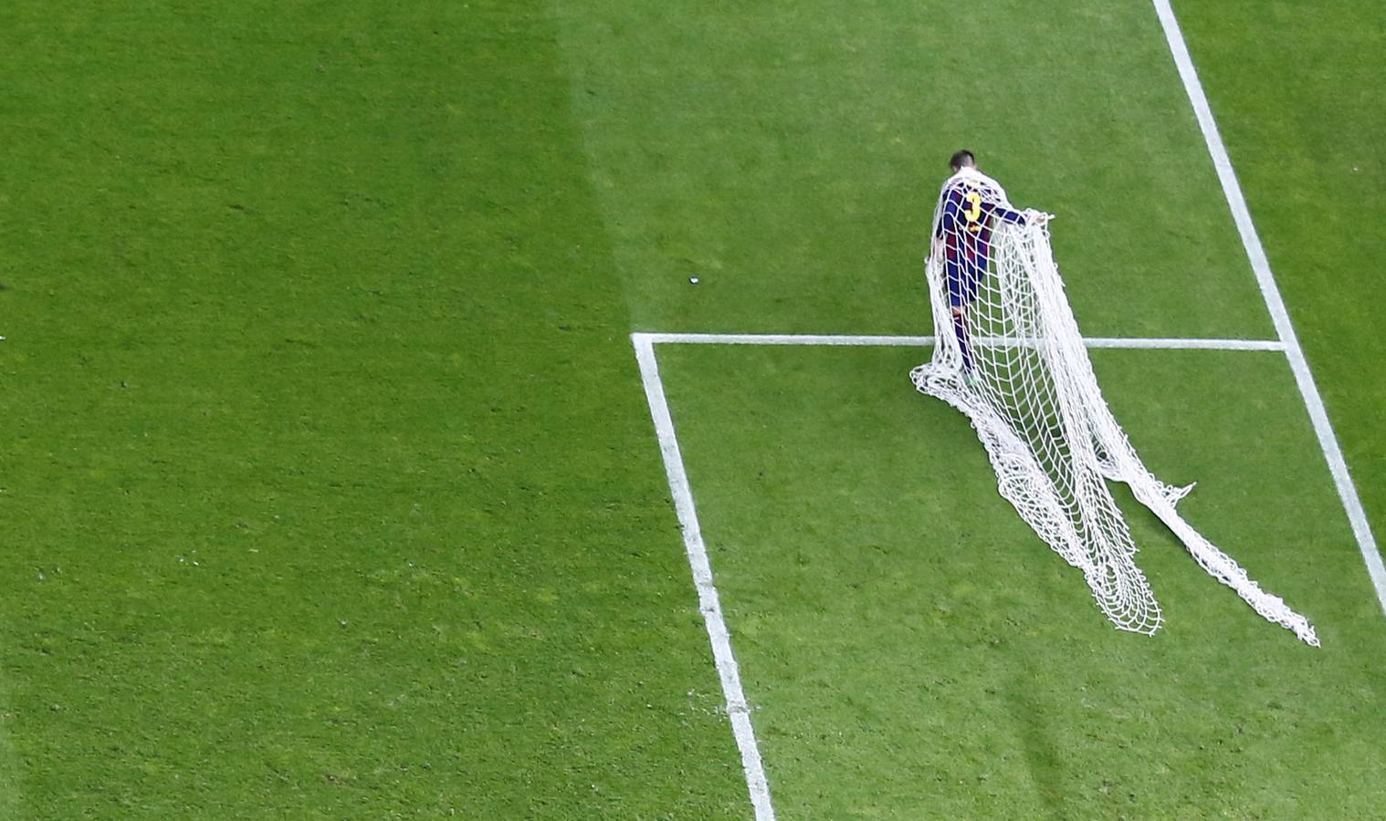 Los jugadores del Barça celebran la &#039;Champions&#039;