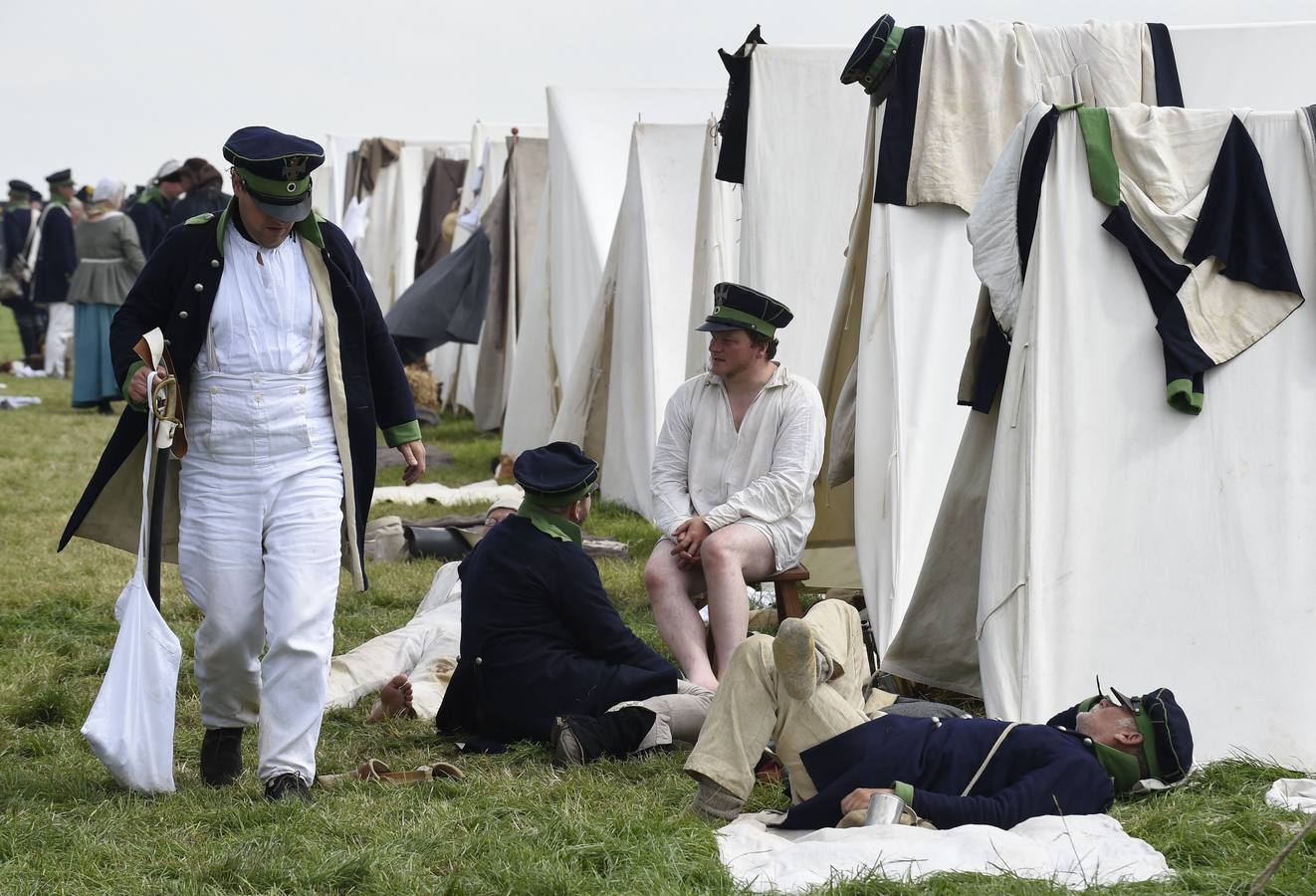 Recreación de la batalla de Waterloo