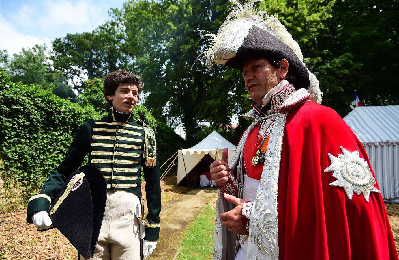 Recreación de la batalla de Waterloo