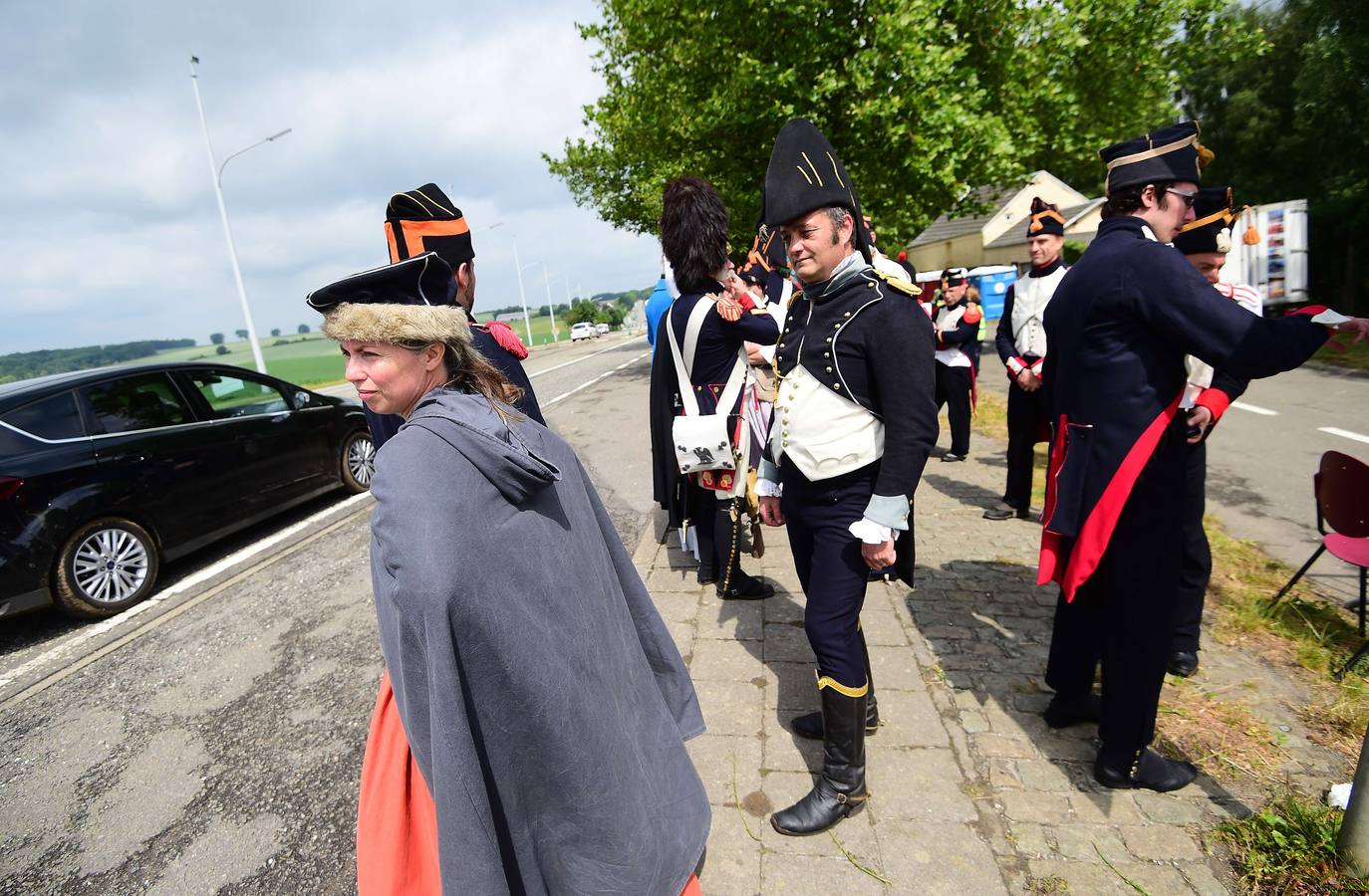 Recreación de la batalla de Waterloo