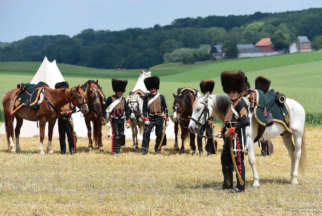Recreación de la batalla de Waterloo
