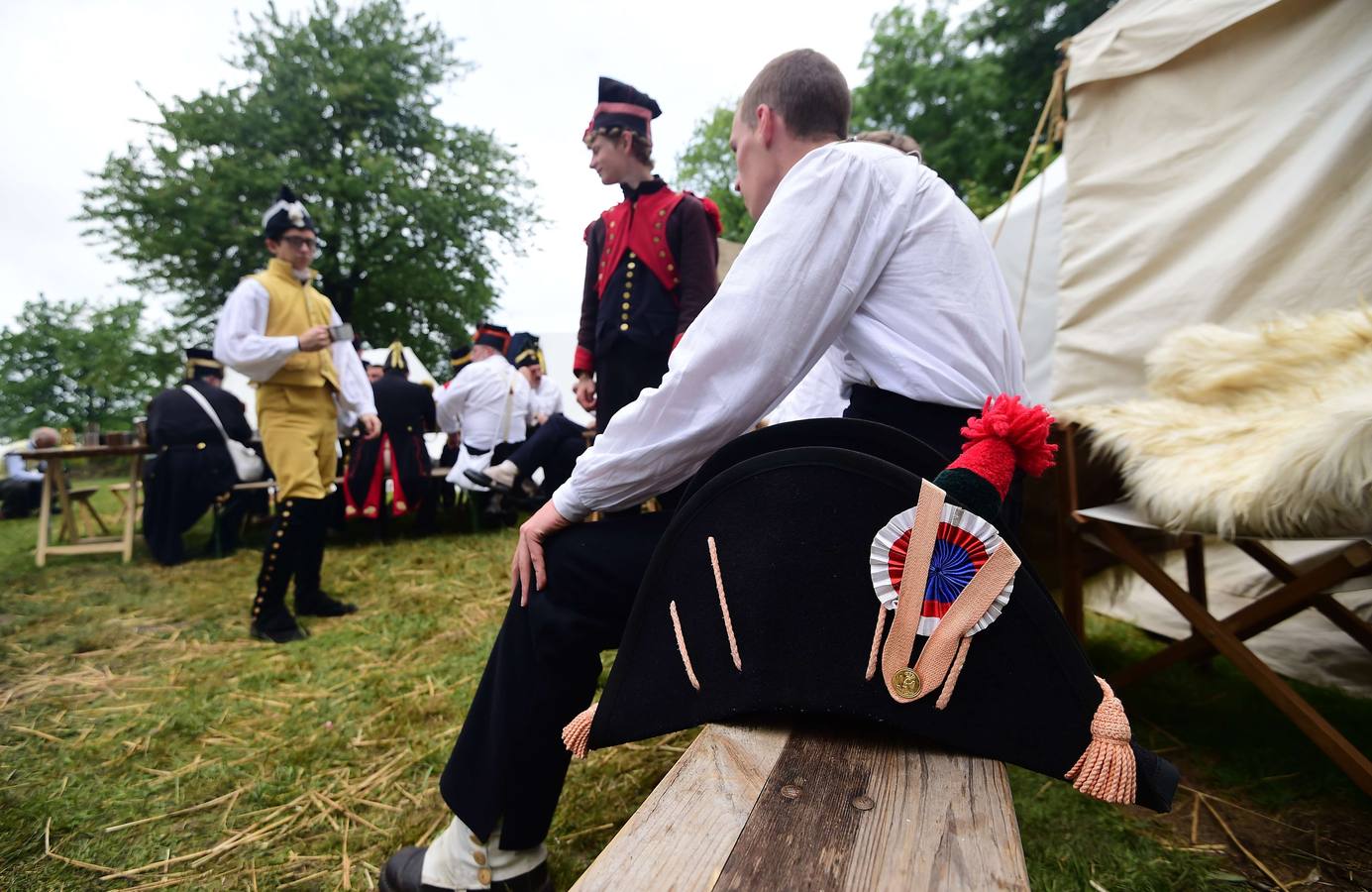 Recreación de la batalla de Waterloo