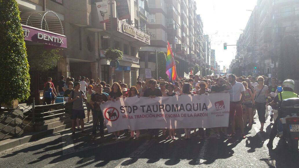 Manifestación antitaurina en Alicante