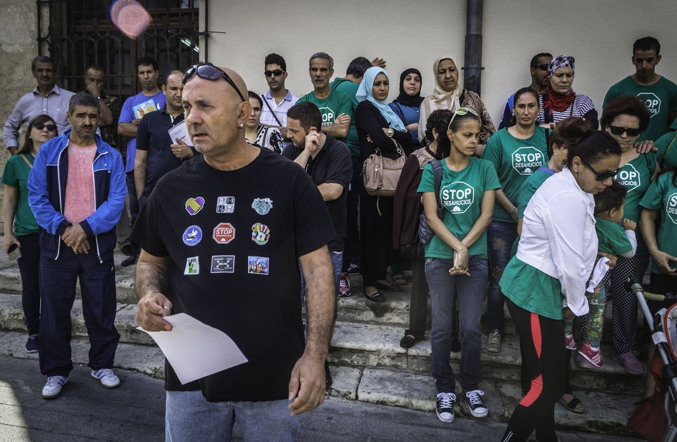 Protesta de la PAH en la puerta del Ayuntamiento